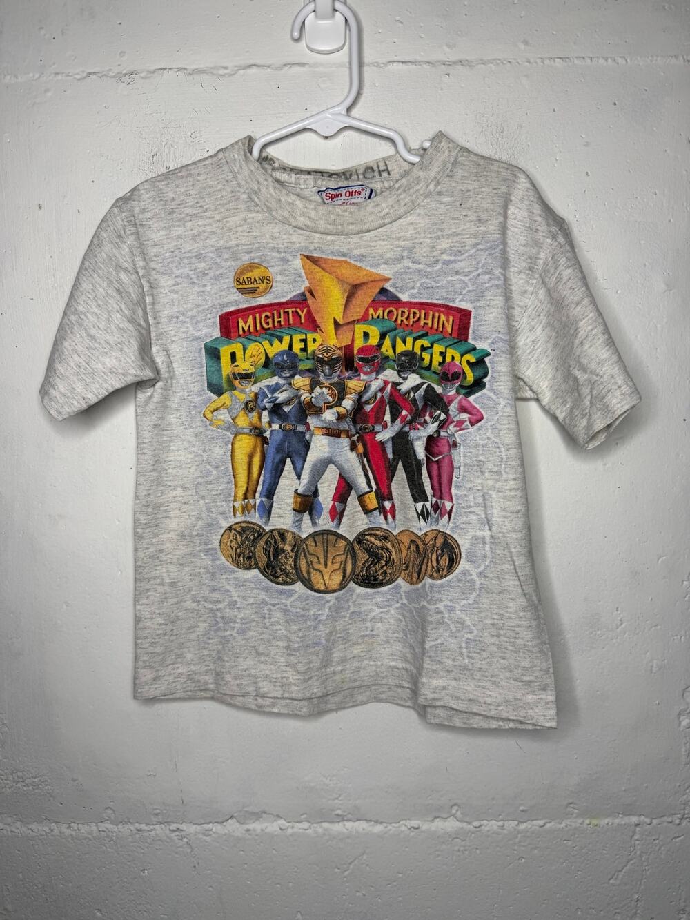 Vintage Power Rangers T Shirt Single Stitch Size 7/8 Boys